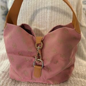 Dooney & Bourke Pink and Tan Hobo Bag